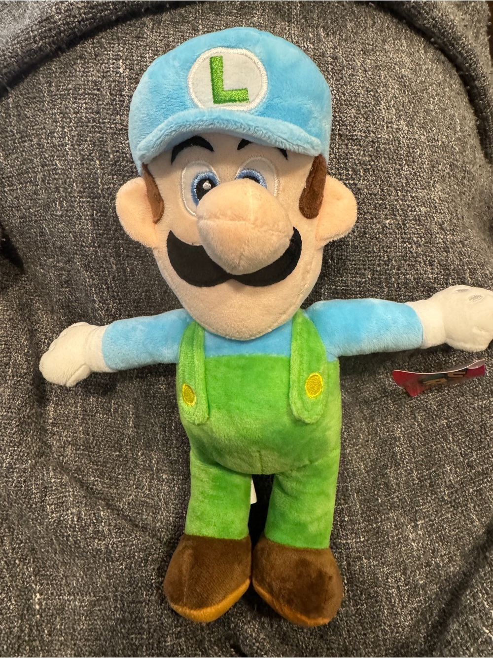 Nintendo Luigi Plush - Light Blue Hat, Green Overalls, Brown Shoes